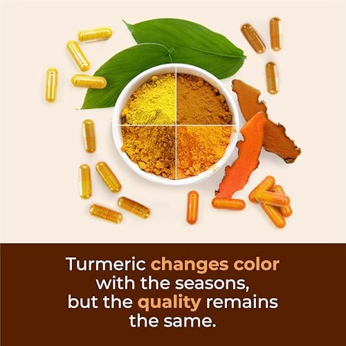 Turmeric Curcumin Supplement with Black Pepper Extract   High Potency Organic Turmeric 1200mg & 95  Curcuminoids for Joint & Digestive Health   Joint Support Supplement   60 Vegan Curcuma Capsules