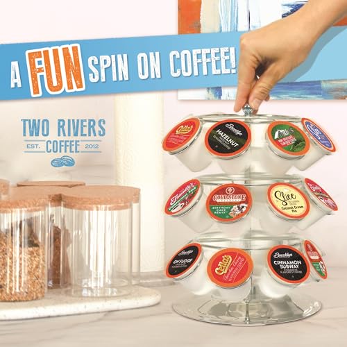 Two Rivers Coffee Flavored Coffee Pods Compatible with Keurig K Cup Brewers  Assorted Variety Pack Flavored Coffee  40 Count