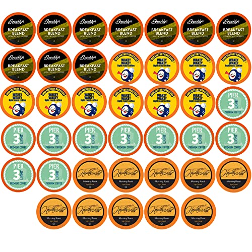 Two Rivers Coffee Flavored Coffee Pods Compatible with Keurig K Cup Brewers  Assorted Variety Pack Flavored Coffee  40 Count