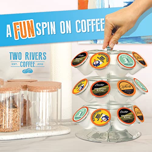 Two Rivers Coffee Flavored Coffee Pods Compatible with Keurig K Cup Brewers  Assorted Variety Pack Flavored Coffee  40 Count