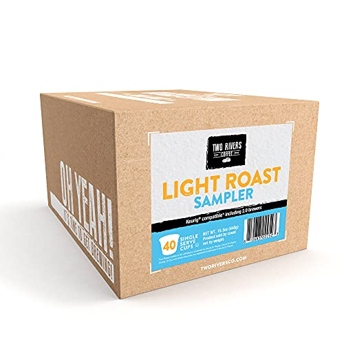 Two Rivers Coffee Flavored Coffee Pods Compatible with Keurig K Cup Brewers  Assorted Variety Pack Flavored Coffee  40 Count