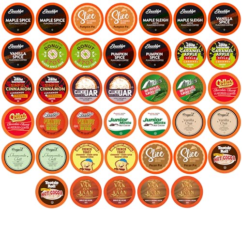 Two Rivers Coffee Flavored Coffee Pods Compatible with Keurig K Cup Brewers  Assorted Variety Pack Flavored Coffee  40 Count