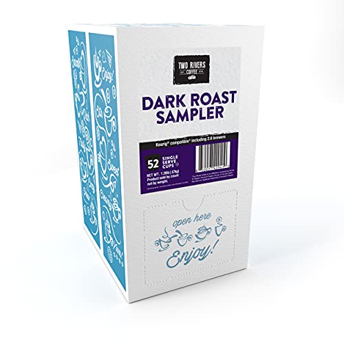 Two Rivers Coffee Flavored Coffee Pods Compatible with Keurig K Cup Brewers  Assorted Variety Pack Flavored Coffee  40 Count