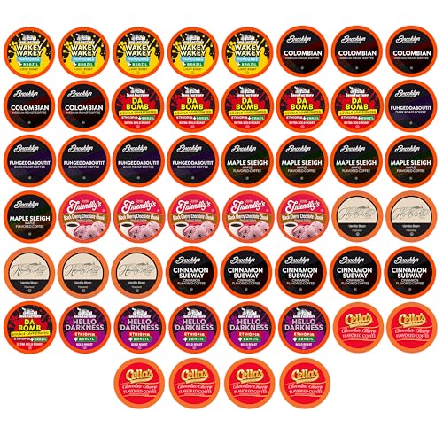 Two Rivers Coffee Flavored Coffee Pods Compatible with Keurig K Cup Brewers  Assorted Variety Pack Flavored Coffee  40 Count