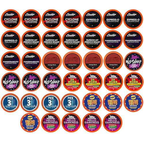Two Rivers Coffee Flavored Coffee Pods Compatible with Keurig K Cup Brewers  Assorted Variety Pack Flavored Coffee  40 Count