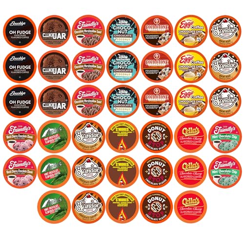 Two Rivers Coffee Flavored Coffee Pods Compatible with Keurig K Cup Brewers  Assorted Variety Pack Flavored Coffee  40 Count
