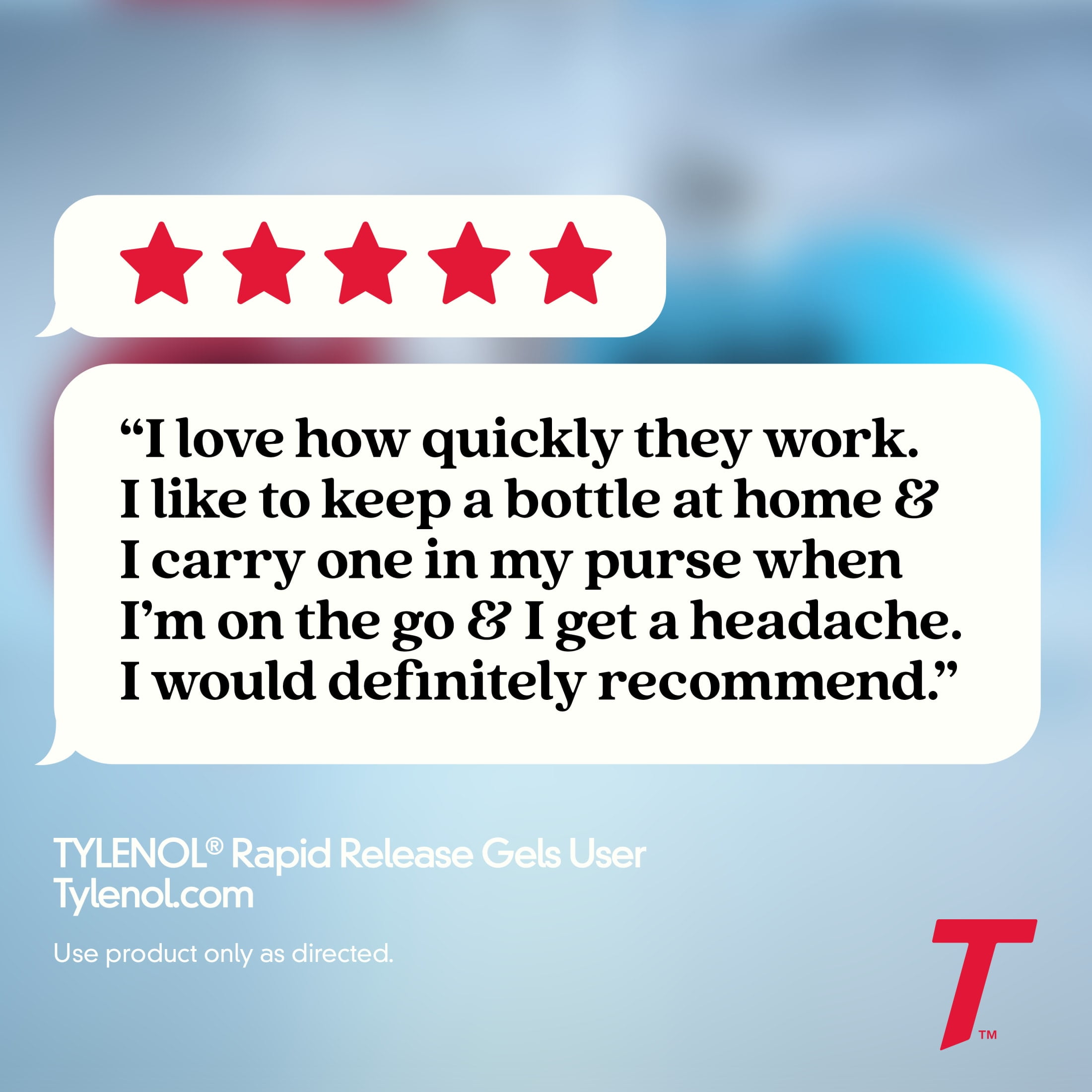 Tylenol Extra Strength 500 mg Acetaminophen Rapid Release Gels  50 Count