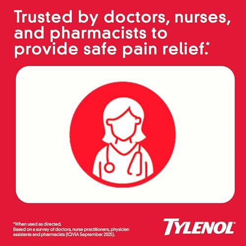 Tylenol Extra Strength Acetaminophen Rapid Release Gels  Fast  Strong Pain Relief  Fever Reducer Medicine  500 mg Gelcaps with Laser Drilled Holes for Fast Release  Value Size  225 Count