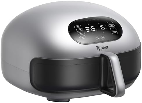 Typhur Dome 2 AI Smart Air Fryer  15 in 1 Large Flat Airfryer with Top & Bottom Heating  Self Cleaning Digital Fryer  PFAS Free Ceramic Basket  Fits a 12 Pizza or Steaks  Whisper Quiet  120V