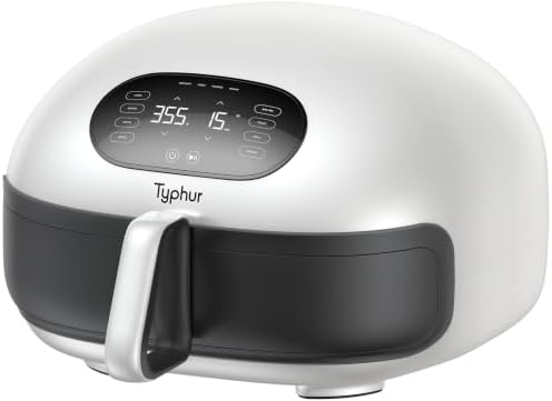 Typhur Dome 2 AI Smart Air Fryer  15 in 1 Large Flat Airfryer with Top & Bottom Heating  Self Cleaning Digital Fryer  PFAS Free Ceramic Basket  Fits a 12 Pizza or Steaks  Whisper Quiet  120V