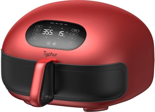 Typhur Dome 2 AI Smart Air Fryer  15 in 1 Large Flat Airfryer with Top & Bottom Heating  Self Cleaning Digital Fryer  PFAS Free Ceramic Basket  Fits a 12 Pizza or Steaks  Whisper Quiet  120V
