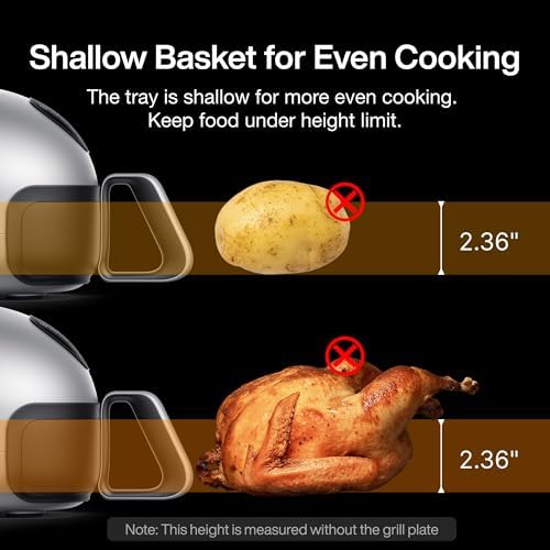 Typhur Dome 2 AI Smart Air Fryer  15 in 1 Large Flat Airfryer with Top & Bottom Heating  Self Cleaning Digital Fryer  PFAS Free Ceramic Basket  Fits a 12 Pizza or Steaks  Whisper Quiet  120V