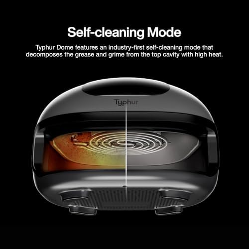 Typhur Dome 2 AI Smart Air Fryer  15 in 1 Large Flat Airfryer with Top & Bottom Heating  Self Cleaning Digital Fryer  PFAS Free Ceramic Basket  Fits a 12 Pizza or Steaks  Whisper Quiet  120V