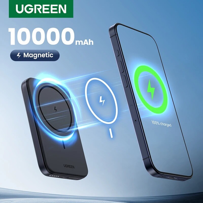 UGREEN 10000mAh Magnetic Wireless Power Bank 20W USB C MagSafe For iPhone 15 14