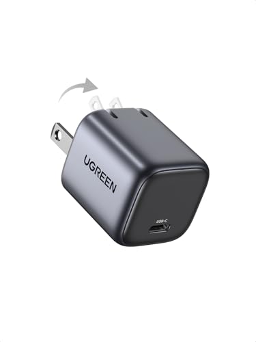 UGREEN 30W USB C Charger for iPhone 17  Nexode Foldable GaN PPS Compact Fast Wall Charger Block  USB C Power Adapter for iPhone 17/16/15/14  Galaxy S25/S24/S23/S22  Black 