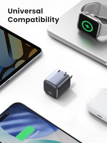 UGREEN 30W USB C Charger for iPhone 17  Nexode Foldable GaN PPS Compact Fast Wall Charger Block  USB C Power Adapter for iPhone 17/16/15/14  Galaxy S25/S24/S23/S22  Black 