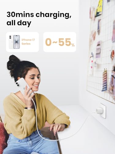 UGREEN 30W USB C Charger  Nexode Foldable GaN PPS Compact Fast Wall Charger Block  USB C Power Adapter for iPhone 17/16/15/14  Galaxy S25/S24/S23  Pixel 9/8/7  MacBook Air  iPad White 