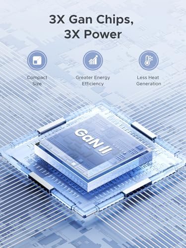 UGREEN 3 Port 30W USB C Charger  GaN II Compact iPhone Charger Fast Charging  Type C Power Adapter for iPhone 17/16/15 Series  Galaxy S26/S25/24  iPad  MacBook Neo/Air  Matt Black