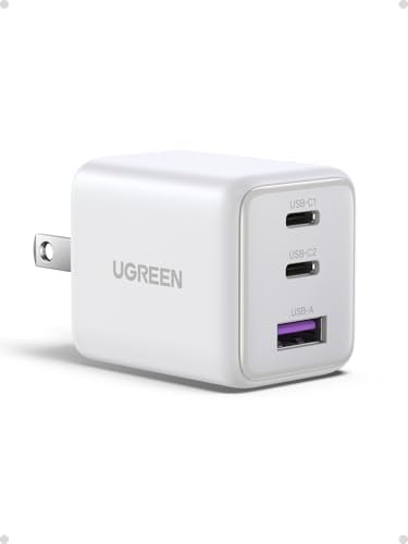 UGREEN 3 Port 30W USB C Charger  GaN II Compact iPhone Charger Fast Charging  Type C Power Adapter for iPhone 17/16/15 Series  Galaxy S26/S25/24  iPad  MacBook Neo/Air  Matt Black