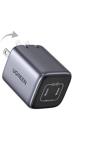 UGREEN 45W USB C Charger  Nexode 2 Port GaN Foldable PPS Wall Charger Block Support Samsung Super Fast Charging 2 0 for Galaxy S25/S24/Note 20  iPhone 16/15/14  iPad  MacBook  Steam Deck  White