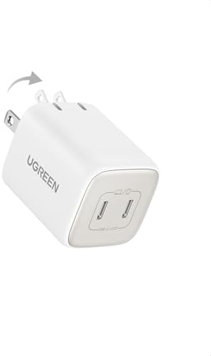 UGREEN 45W USB C Charger  Nexode 2 Port GaN Foldable PPS Wall Charger Block Support Samsung Super Fast Charging 2 0 for Galaxy S25/S24/Note 20  iPhone 16/15/14  iPad  MacBook  Steam Deck  White