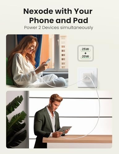 UGREEN 45W USB C Charger  Nexode 2 Port GaN Foldable PPS Wall Charger Block Support Samsung Super Fast Charging 2 0 for Galaxy S25/S24/Note 20  iPhone 16/15/14  iPad  MacBook  Steam Deck  White