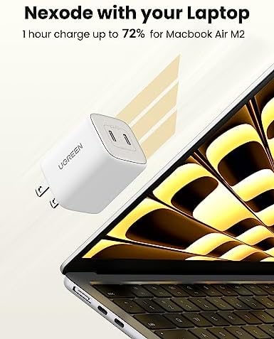 UGREEN 45W USB C Charger  Nexode 2 Port GaN Foldable PPS Wall Charger Block Support Samsung Super Fast Charging 2 0 for Galaxy S25/S24/Note 20  iPhone 16/15/14  iPad  MacBook  Steam Deck  White