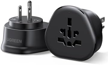 UGREEN European Plug Travel Adapter  US/UK/CA/MX/AU/JP/CN/NZ/PH to EU  Type F   International to EU Pin Converter  Power Outlet Charger  200  Countries Compatibility  1 Pack