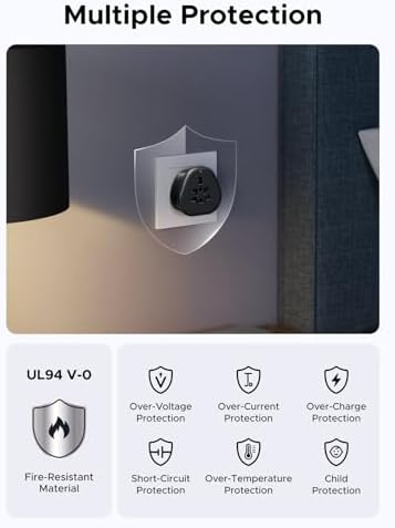 UGREEN European Plug Travel Adapter  US/UK/CA/MX/AU/JP/CN/NZ/PH to EU  Type F   International to EU Pin Converter  Power Outlet Charger  200  Countries Compatibility  1 Pack