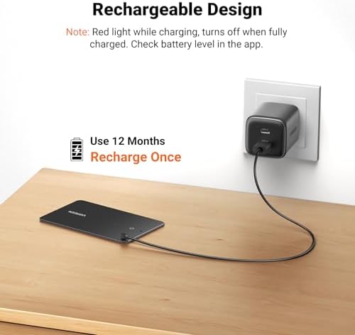 UGREEN FineTrack Slim Wallet Tracker Card  iOS Only   Bluetooth Tracker Card Finder 0 07in &IP68 Waterproof &One Charge Lasts A Year  Work with Apple Find My Rechargeable Tracker Apple MFi Certified