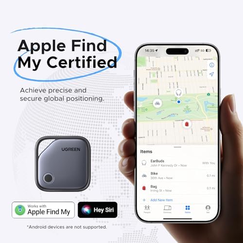 UGREEN FineTrack  iOS Only  Air Tracker Tags 4 Pack  2 Year Replaceable Battery Bluetooth Tracker Compatible with Apple Find My  Item Finder Smart Tag for Keys  Luggage    Apple Find My Certified 
