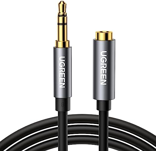 UGREEN Headphone Extension Cable 3 5mm Extension Gold Plated Aux Cable Audio Stereo Jack Male to Female TRS Cord Extender Compatible with iPhone iPad Phones Tablets Media Players  6 6FT