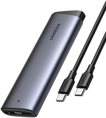 UGREEN M 2 NVMe SSD Enclosure 10Gbps USB 3 2 Gen 2  10 Gbps  to NVME M Key/ B M  Key Solid State Drive External Enclosure Support UASP Trim for 2230/2242 /2260/2280 NVME SSDs