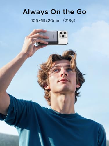 UGREEN Magnetic Power Bank Qi2 Certified 15W Fast Charging Wireless Battery Pack Slim 10000mAh Magsafe Portable Charger with 20W USB C for iPhone 17/16/15/14/13/12 Series Black