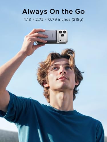 UGREEN Magnetic Power Bank Qi2 Certified 15W Fast Charging Wireless Battery Pack Slim 10000mAh Magsafe Portable Charger with 20W USB C for iPhone 17/16/15/14/13/12 Series Black