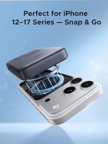 UGREEN Magnetic Power Bank Qi2 Certified 15W Fast Charging Wireless Battery Pack Slim 10000mAh Magsafe Portable Charger with 20W USB C for iPhone 17/16/15/14/13/12 Series Black