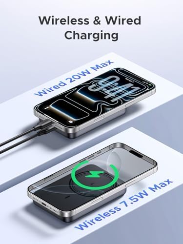 UGREEN Magnetic Power Bank 10 000mAh Wireless Portable Charger  PD 20W Fast Charging Battery Pack with USB C for Magsafe  iPhone 17/17 Pro/17 Air/17 Pro Max/16/16 Pro/16 Pro Max  iPhone15/14/13 Series