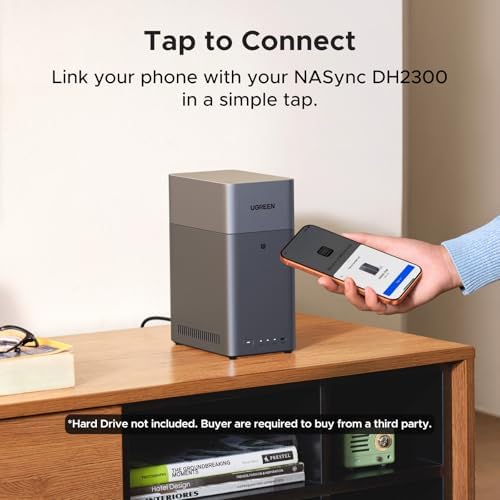 UGREEN NAS DH2300 2 Bay Desktop NASync  Support Capacity 64TB  Diskless   Remote Access  AI Photo Album  Beginner Friendly System  4GB RAM on Board 1GbE  4K HDMI  Network Attached Storage Diskless