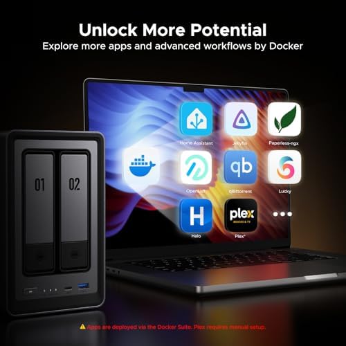 UGREEN NAS DXP2800 2 Bay Desktop Network Attached Storage  Intel N100 Quad Core CPU  8GB DDR5 RAM  2 5GbE  2X M 2 NVMe Slots  4K HDMI  Ideal for Content Creators and Enthusiasts  Diskless
