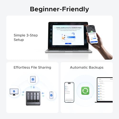 UGREEN NAS DXP4800 4 Bay Desktop NAS  Intel N100 Quad core CPU  8GB DDR5 RAM  32G eMMC  2   2 5GbE  2   M 2 NVMe Slots  4K HDMI  Network Attached Storage  Diskless 