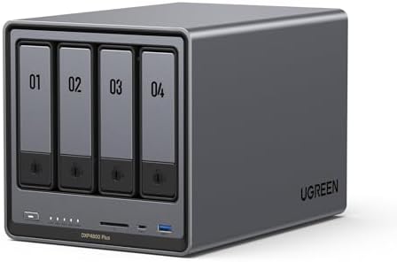 UGREEN NAS DXP4800 Pro 4 Bay Desktop NAS  Intel  Core  i3 1315U 6 Core CPU  8GB DDR5 RAM  128G SSD  1x 10GbE  1x 2 5GbE  2X M 2 NVMe Slots  4K HDMI  Network Attached Storage  Diskless