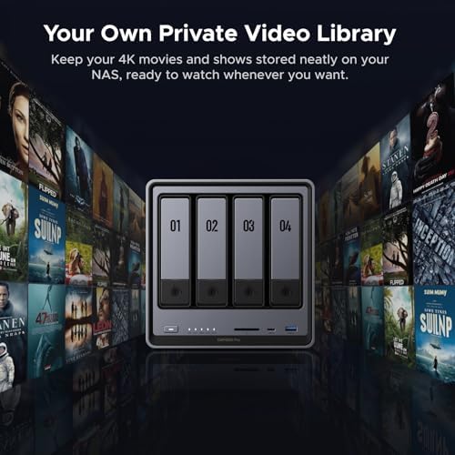 UGREEN NAS DXP4800 Pro 4 Bay Desktop NAS  Intel  Core  i3 1315U 6 Core CPU  8GB DDR5 RAM  128G SSD  1x 10GbE  1x 2 5GbE  2X M 2 NVMe Slots  4K HDMI  Network Attached Storage  Diskless