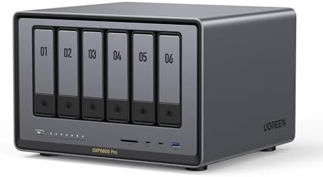 UGREEN NAS DXP4800 Pro 4 Bay Desktop NAS  Intel  Core  i3 1315U 6 Core CPU  8GB DDR5 RAM  128G SSD  1x 10GbE  1x 2 5GbE  2X M 2 NVMe Slots  4K HDMI  Network Attached Storage  Diskless