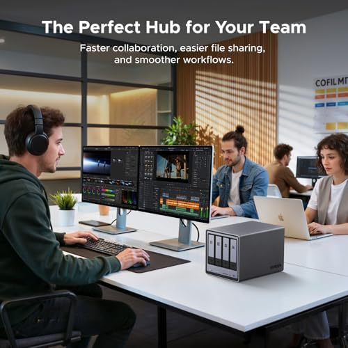 UGREEN NAS DXP4800 Pro 4 Bay Desktop Network Attached Storage  Intel Core i3 1315U 6 Core CPU  8GB DDR5 RAM  Built in 128GB SSD  1x 10GbE  1x 2 5GbE  2X M 2 NVMe Slots  4K HDMI  Diskless