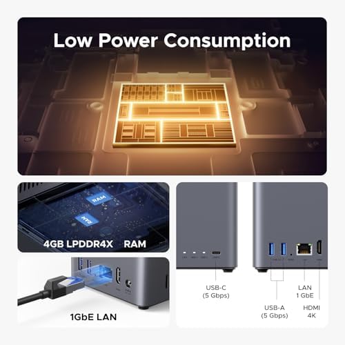 UGREEN NASync DH2300 2 Bay Desktop NAS  Support Capacity 60TB  Diskless   Remote Access  AI Photo Album  Beginner Friendly System  4GB RAM on Board 1GbE  4K HDMI  Network Attached Storage Diskless