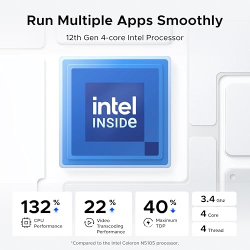 UGREEN NASync DXP4800 4 Bay Desktop NAS  Intel N100 Quad core CPU  8GB DDR5 RAM  32G eMMC  2X 2 5GbE  2X M 2 NVMe Slots  4K HDMI  Network Attached Storage  Diskless 