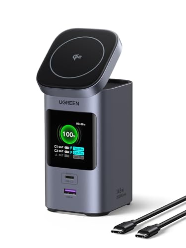 UGREEN Nexode Power Bank 20000mAh 145W PD 3 0 Portable Charger 72Wh Qi2 Certified 15W Wireless Fast Charging Magsafe Battery Pack 2C1A with TFT Display for iPhone 17/16 Series/MacBook/iPad and More