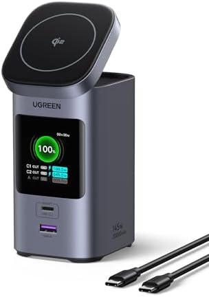 UGREEN Nexode Power Bank 20000mAh 145W PD 3 0 Portable Charger 72Wh Qi2 Certified 15W Wireless Fast Charging Magsafe Battery Pack 2C1A with TFT Display for iPhone 17/16 Series/MacBook/iPad and More