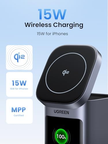 UGREEN Nexode Power Bank 20000mAh 145W PD 3 0 Portable Charger 72Wh Qi2 Certified 15W Wireless Fast Charging Magsafe Battery Pack 2C1A with TFT Display for iPhone 17/16 Series/MacBook/iPad and More