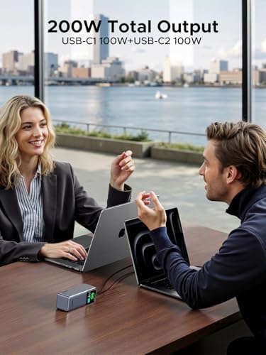 UGREEN Nexode Power Bank 25000mAh 200W Laptop Portable Charger PD 3 1 Fast Charging 90Wh 3 Port Battery Pack with TFT Smart Display for MacBook Pro/Air/ipad/iPhone 17/16/Samsung S26/Dell/HP and More